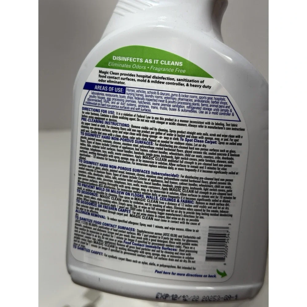 Lot 3 LivePure Magic Clean Multi-Surface Disinfectant for Home,Hospital‎